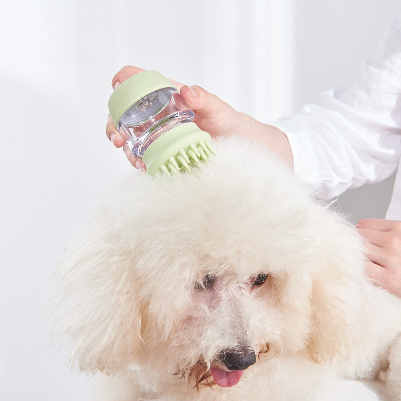 Transform Bath Time with the Pet Bath Brush Silicone Massage Clean Beauty Comb Brush